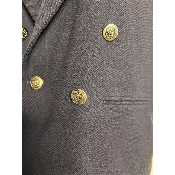 Dumas petite double breast Blazer 12 P Wool USA Corp Core Goth Office - Picture 7 of 16